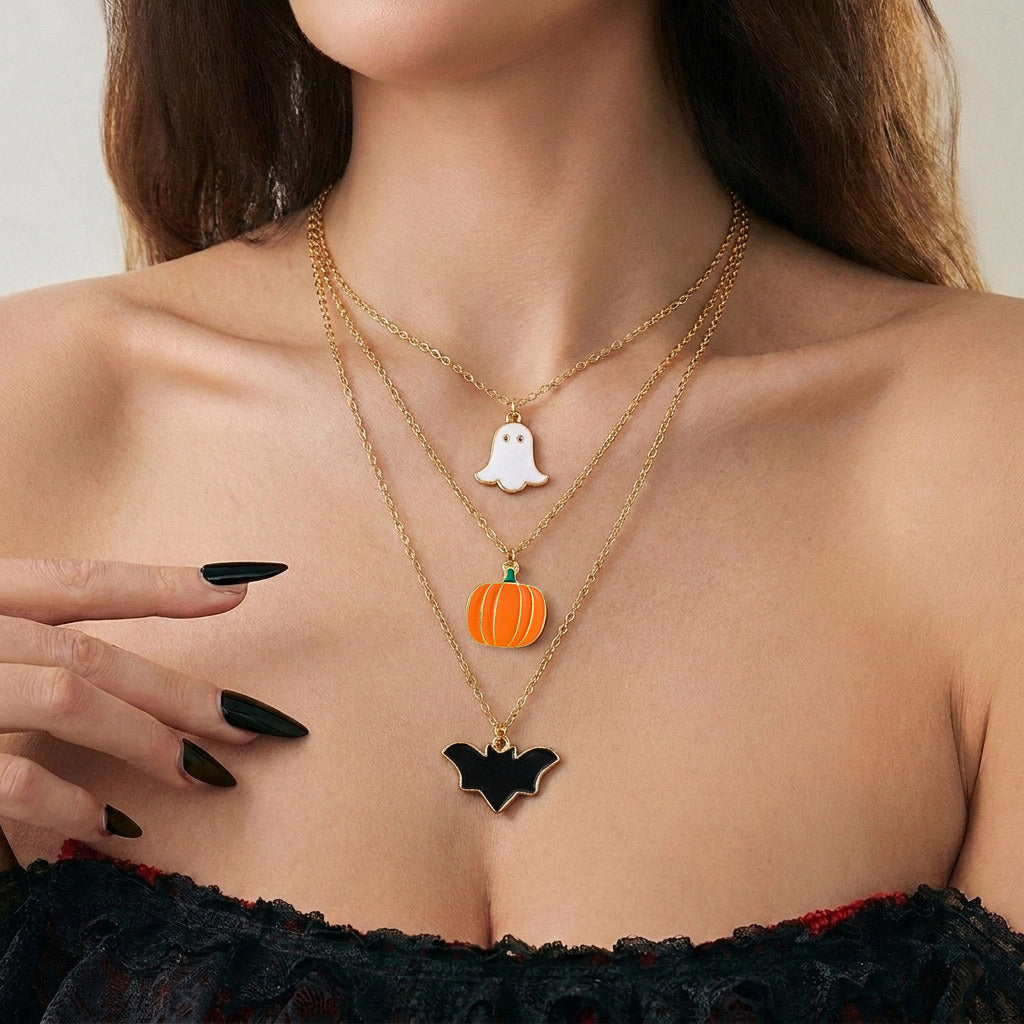 Cute Ghost Pendant Clavicle Chain