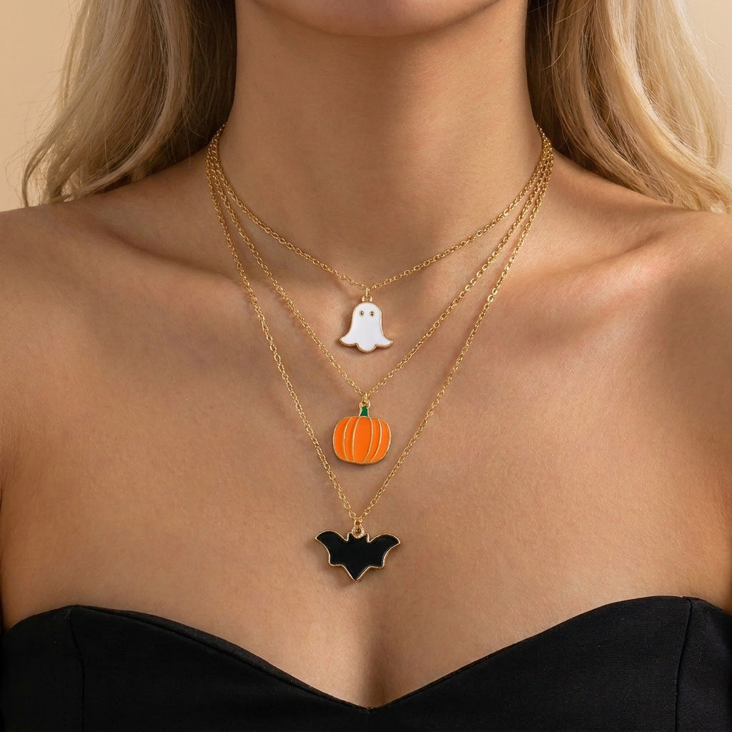 Cute Ghost Pendant Clavicle Chain