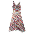 Retro Striped Spaghetti Strap Midi Dress